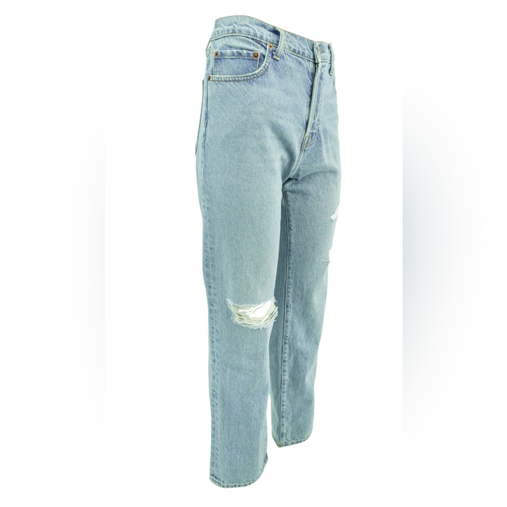 NSF High Rise Straight Leg Distressed Jeans - Size 29 - NWT $395 - Picture 3 of 5